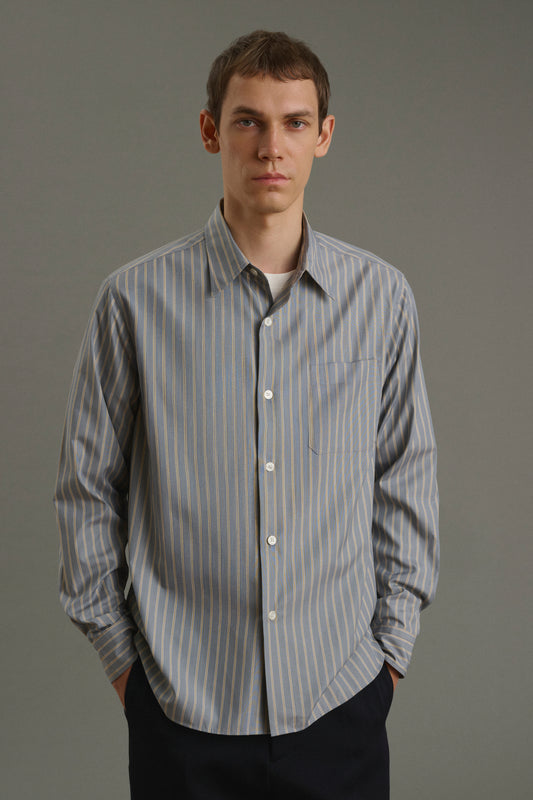 Shirt Glenn - Charcoal/Bronze - Cotton - Men