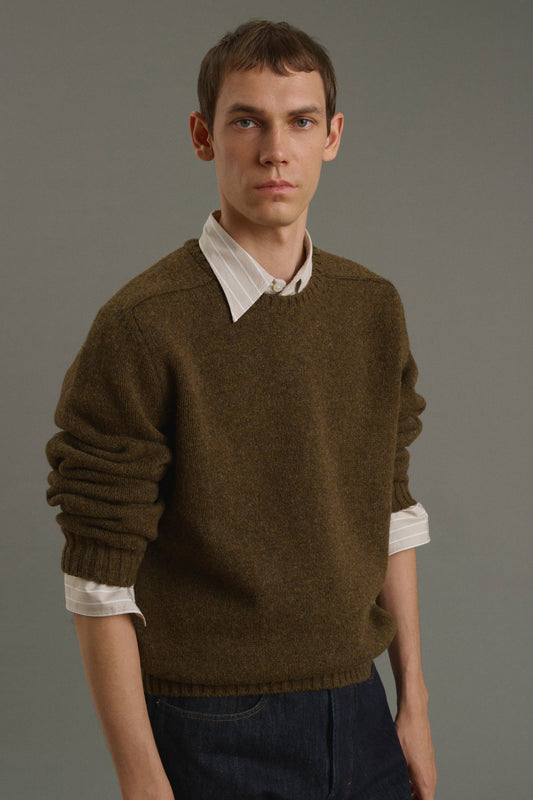 Pullover Isamu - Brown - Wool - Men