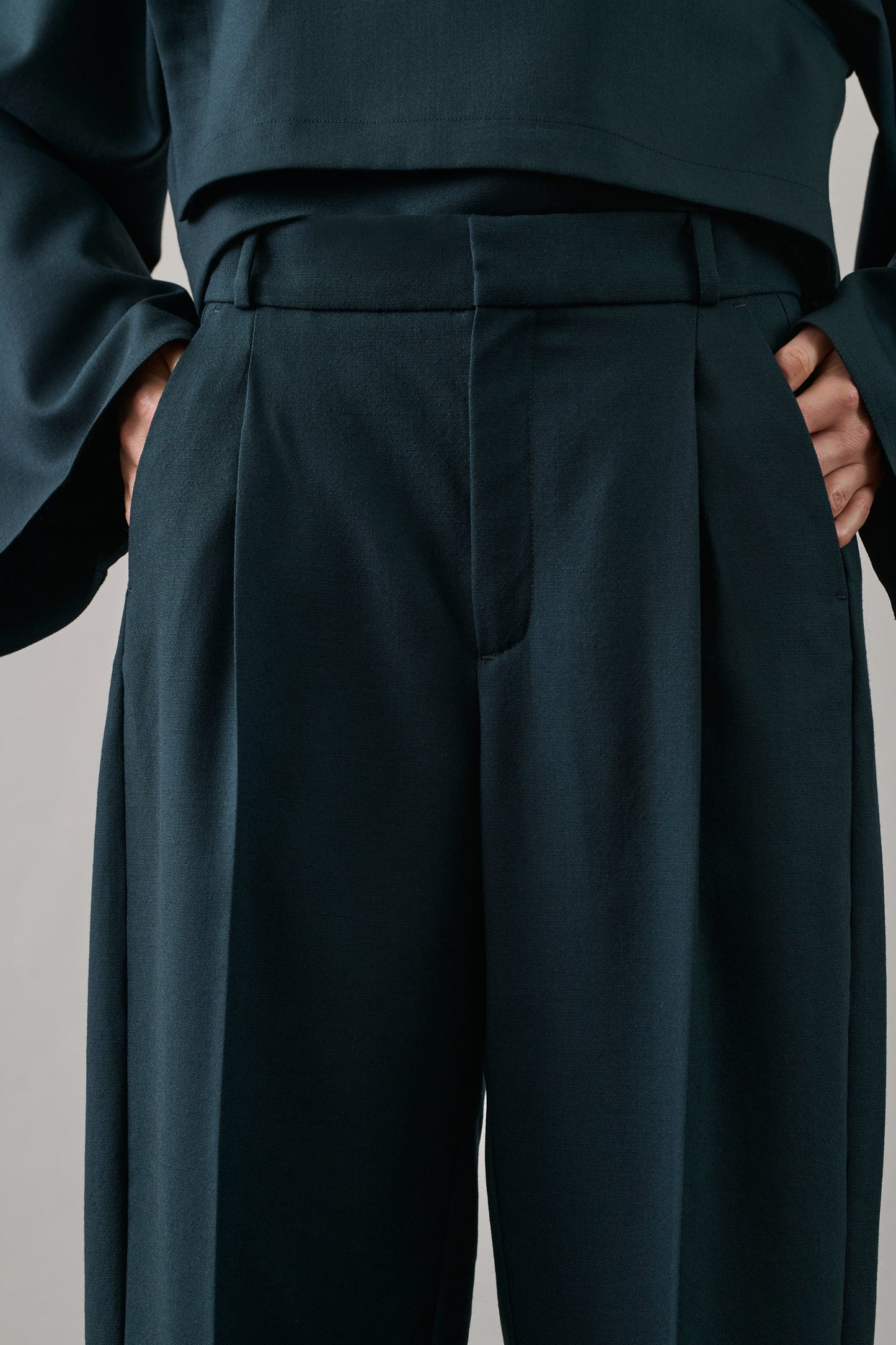 Pantalon Graham - Pétrole - Laine - Femme