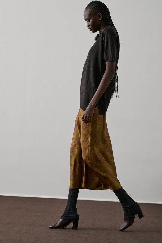 Jupe Fever - Bronze/Rouille - Soie - Femme