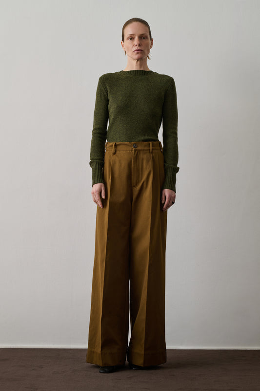 Pantalon Frejus - Kaki/Bronze - Coton - Femme