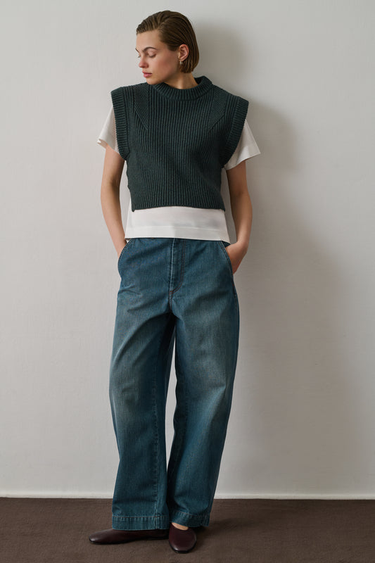 Pull Alky - Vert Forêt - Laine - Femme