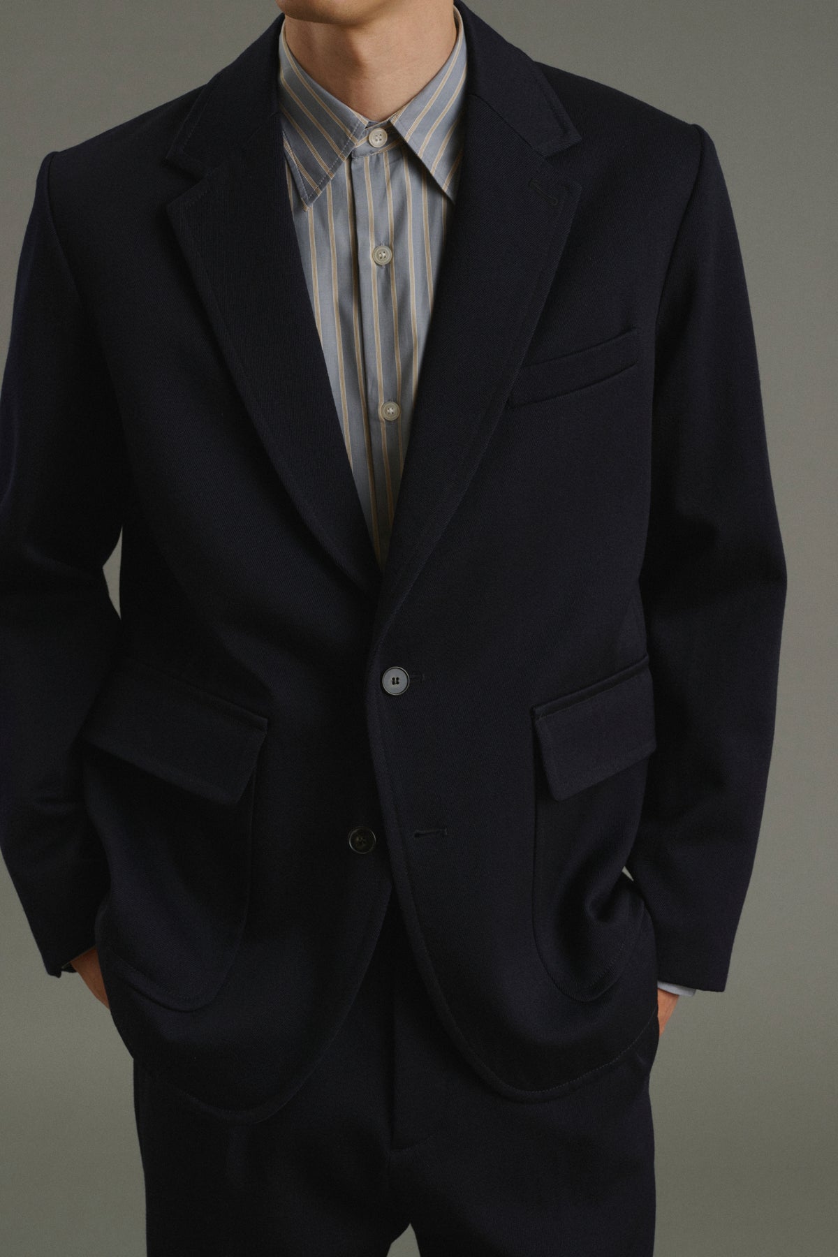 Jacket Clement - Dark Navy - Wool - Men vue 4
