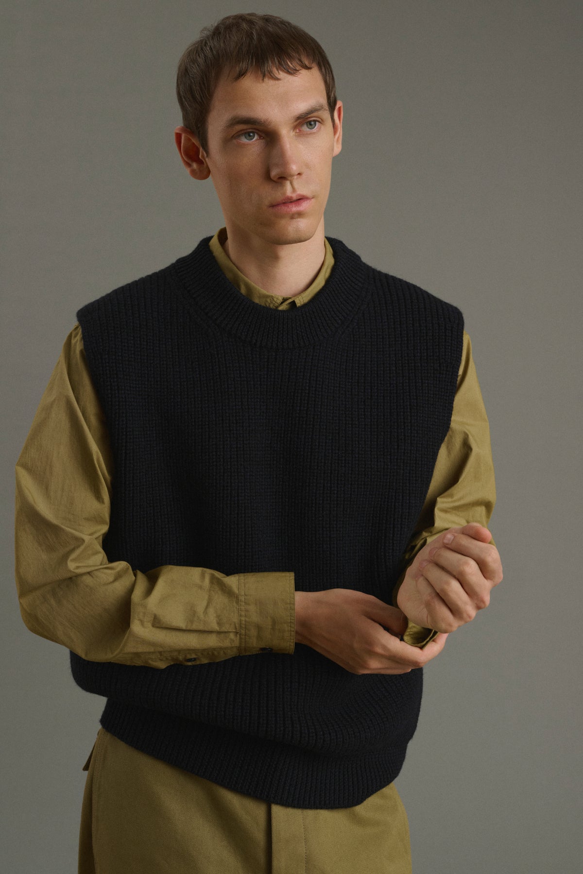 Pullover Josh - Navy/Black - Wool - Men