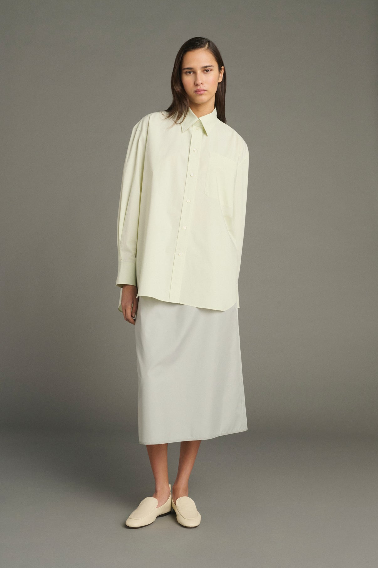 Carlotta shirt - Pale Green - Cotton - Women vue 1