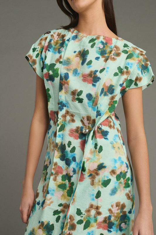 Jade Dress - Turquoise - Silk - Women