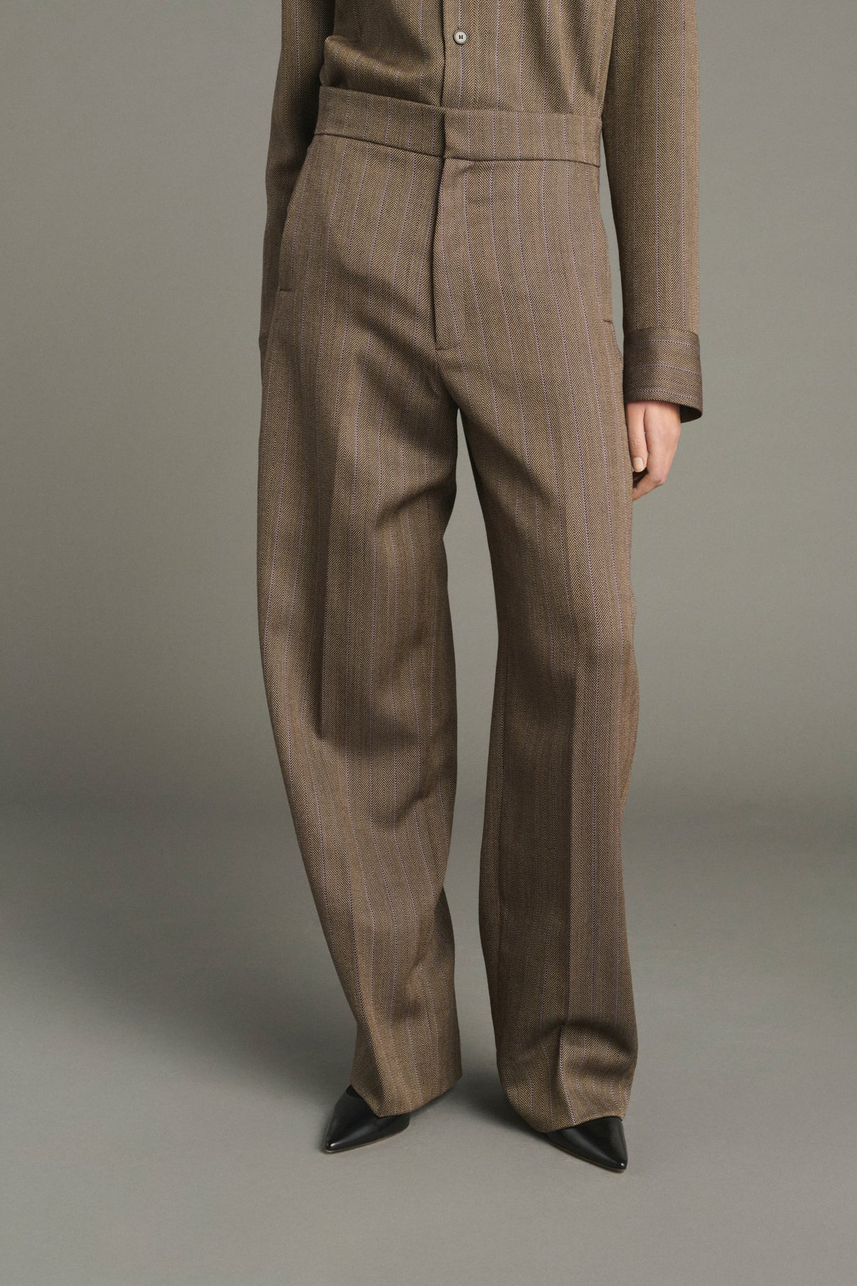 Jocelyn trousers - Brown/Parma - Wool - Women vue 3