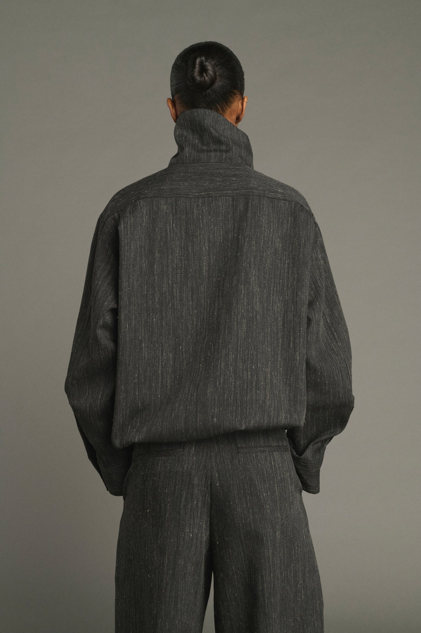 Lutece shirt - Anthracite Grey - Wool - Women