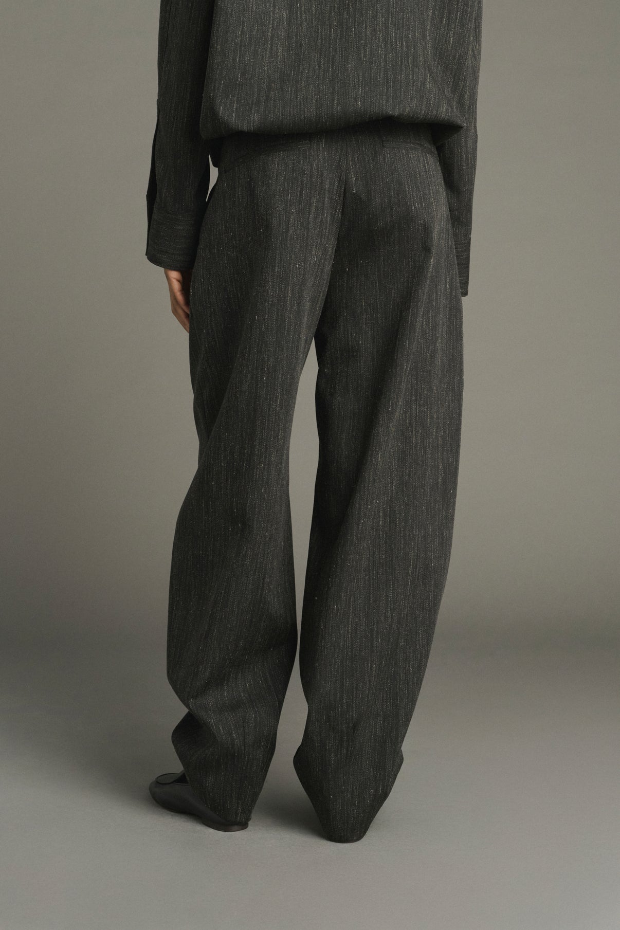 Baptiste Trousers - Anthracite Grey - Wool - Women vue 4