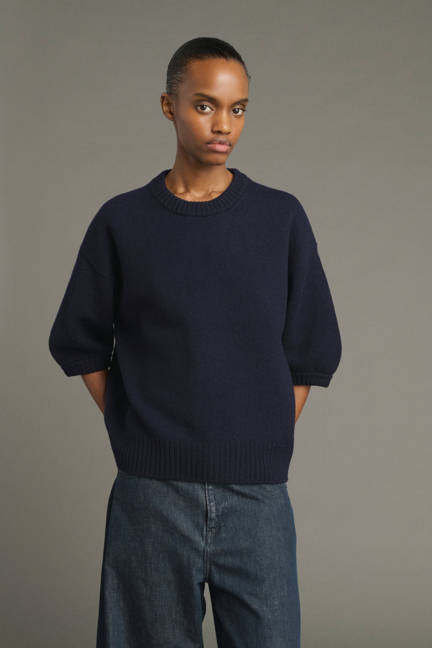 Lise Pullover - Navy - Merino Wool - Women