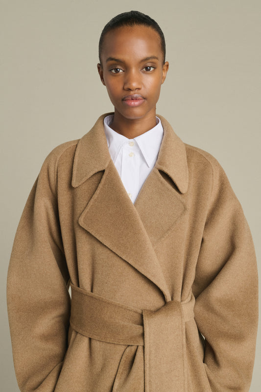Harvard coat - Camel Marl - Wool - Women