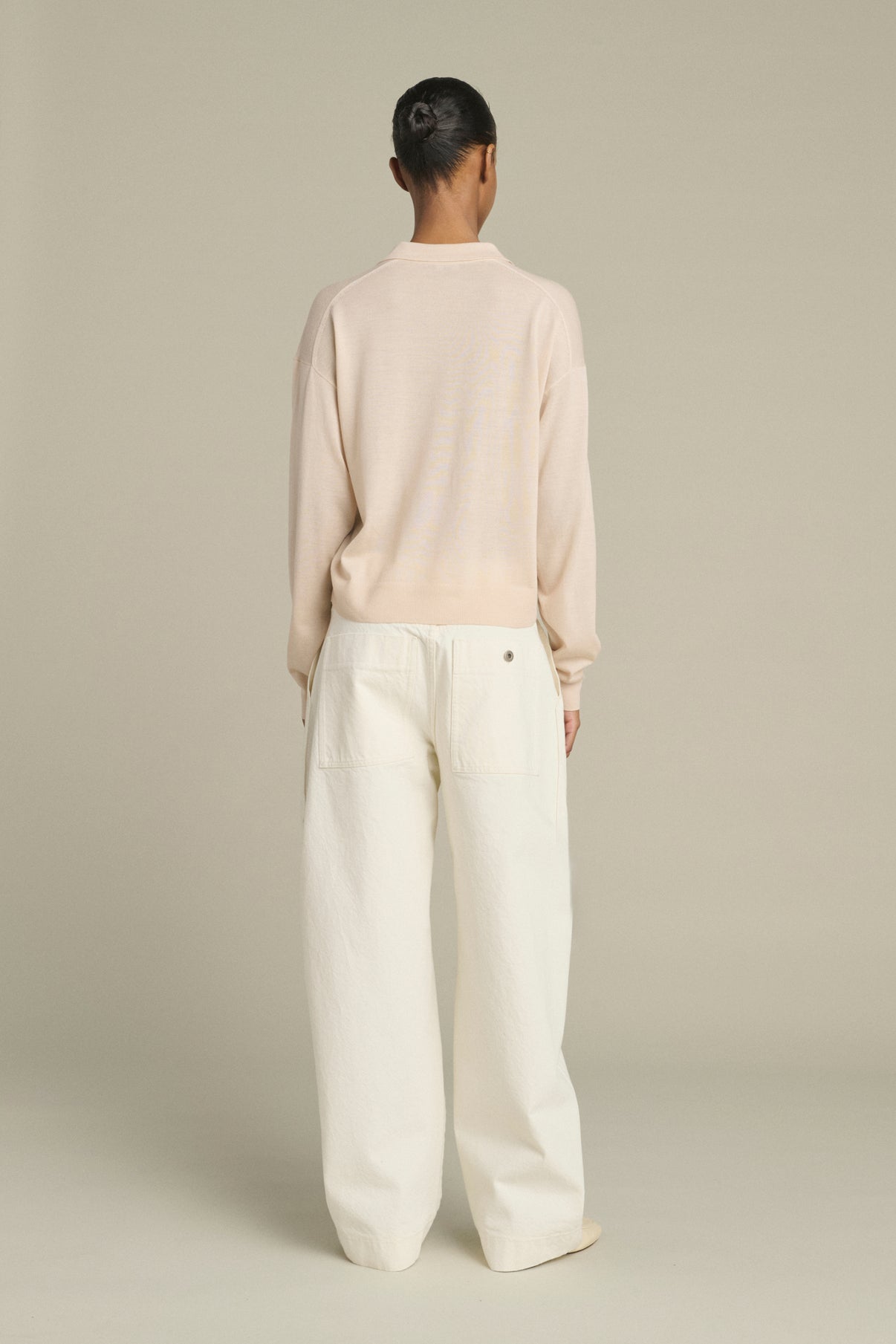 Fleming pullover - Powder Pink - Merino Wool - Women vue 2
