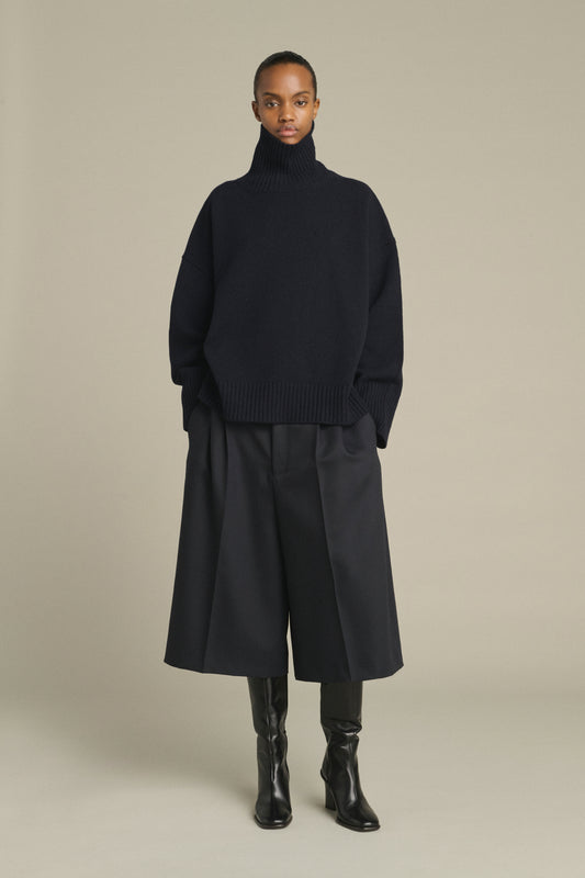William Pullover - Navy - Merino Wool - Women
