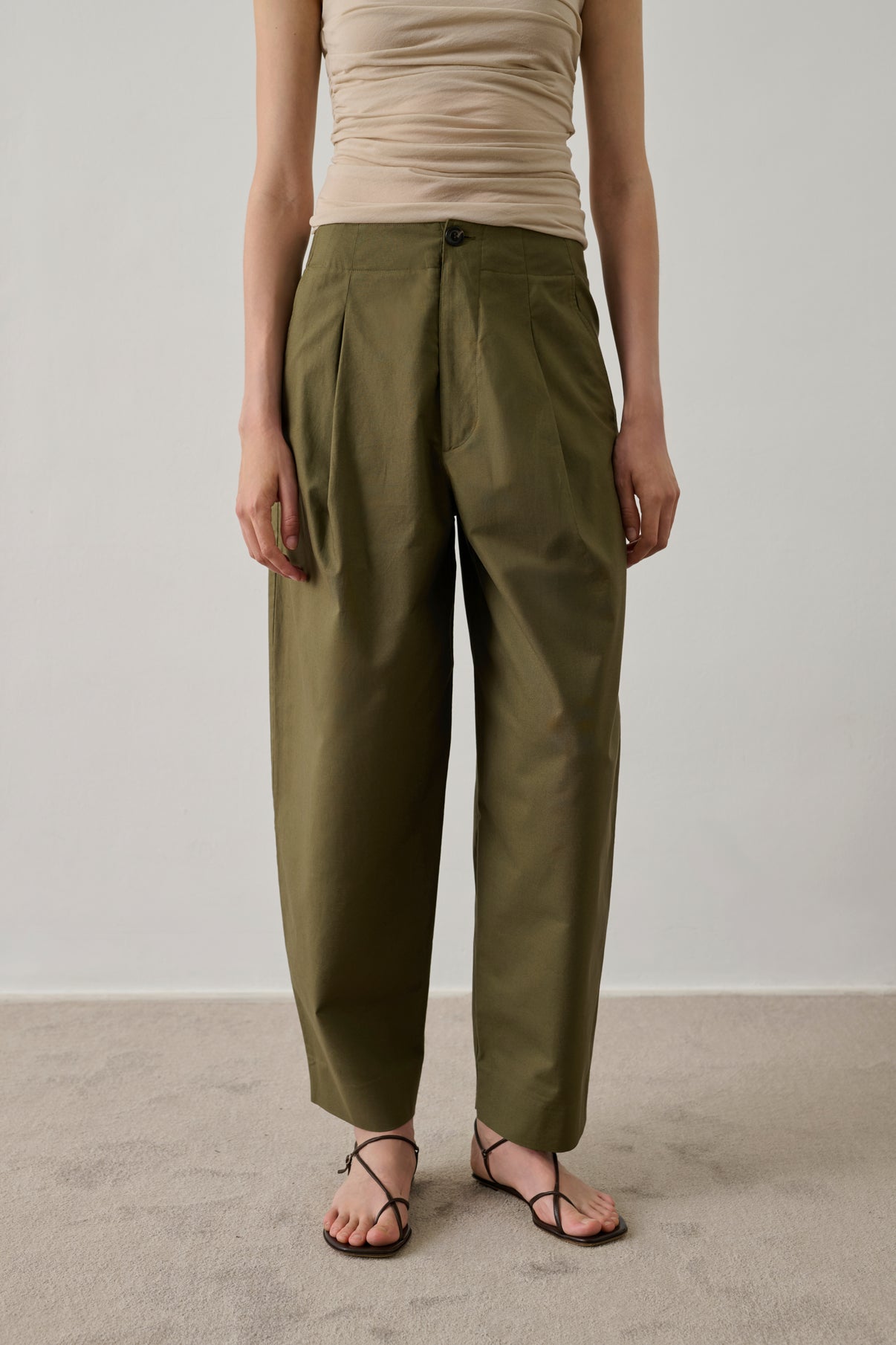 Pantalon Daley - Kaki - Coton - Femme vue 3