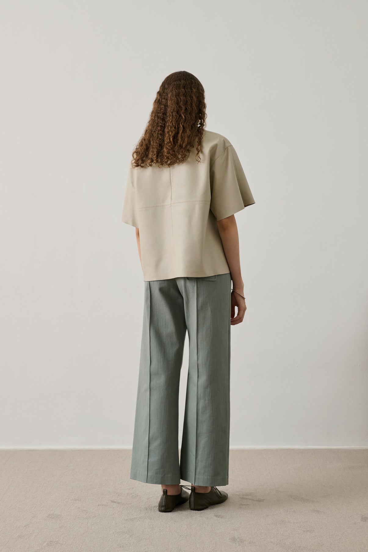 Harry Trousers - Eau de Nil - Cotton - Women vue 6