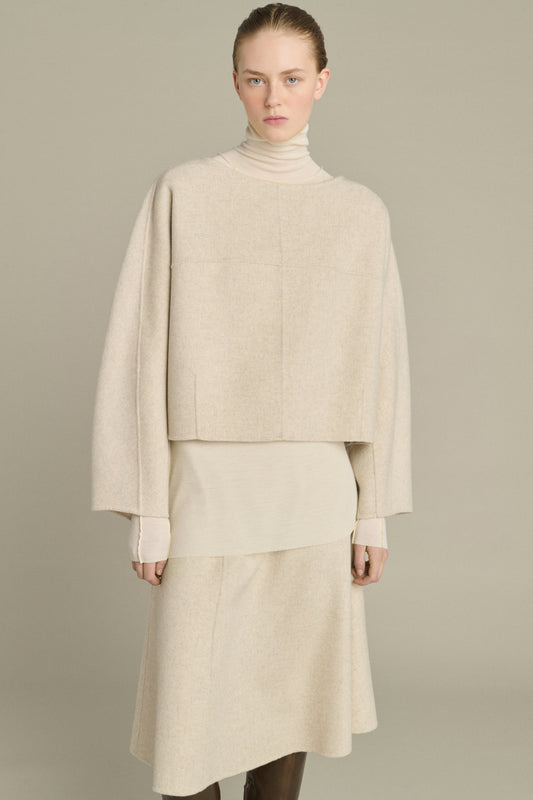Pullover Hora - Ecru/Grey - Wool - Women