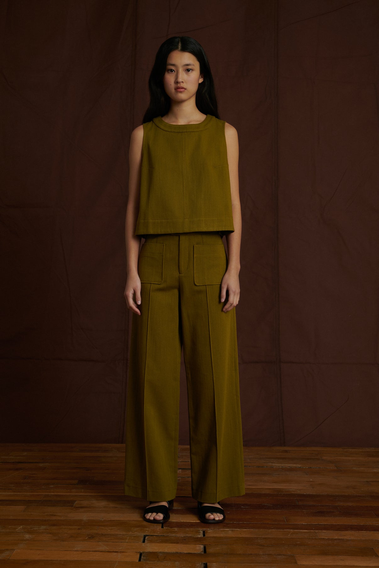 Top Pampa - Kaki - Coton - Femme vue 3