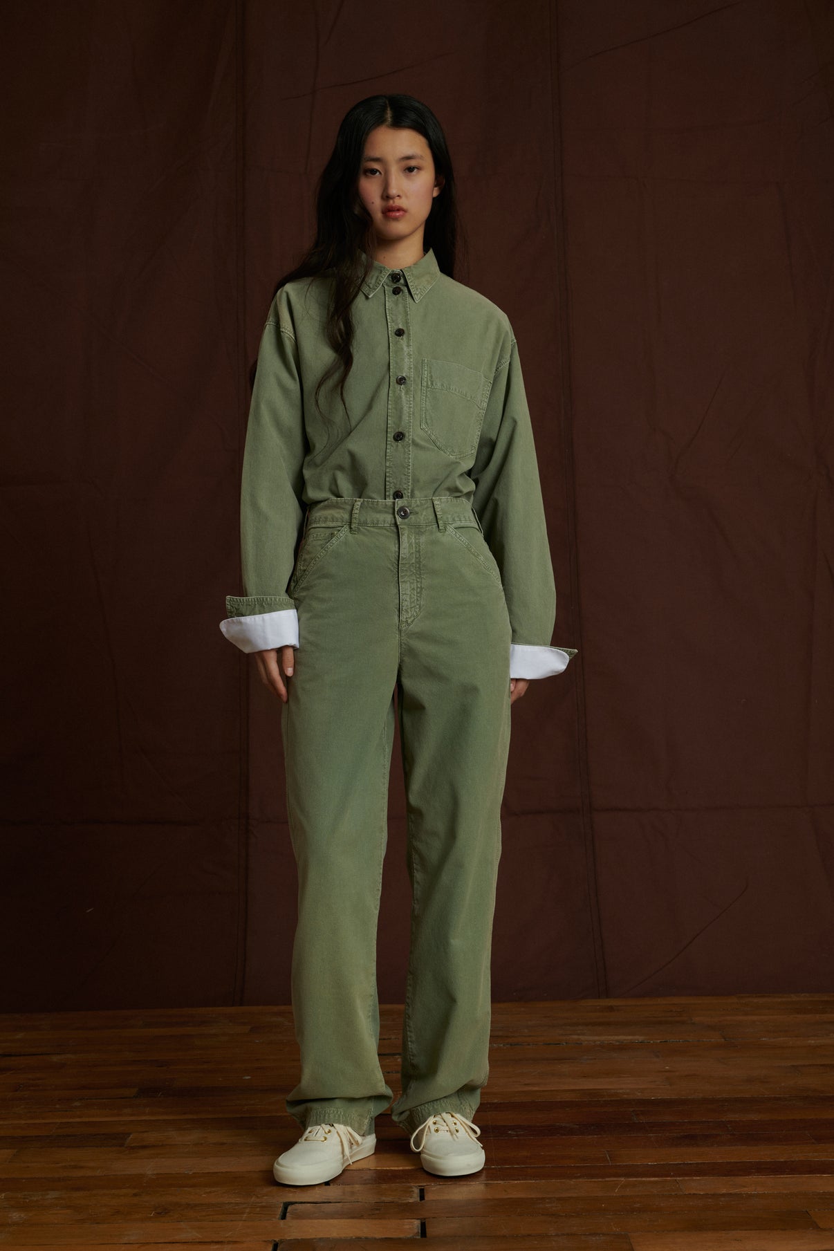 Jean Napoleon - Vert D'Eau - Coton - Femme vue 1