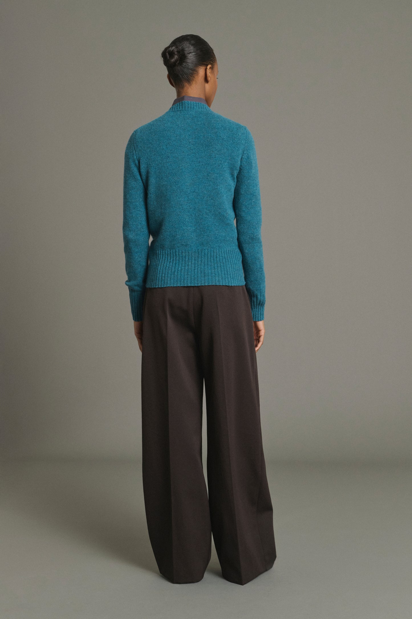 Fugu Cardigan - Persian Blue - Merino Wool - Women