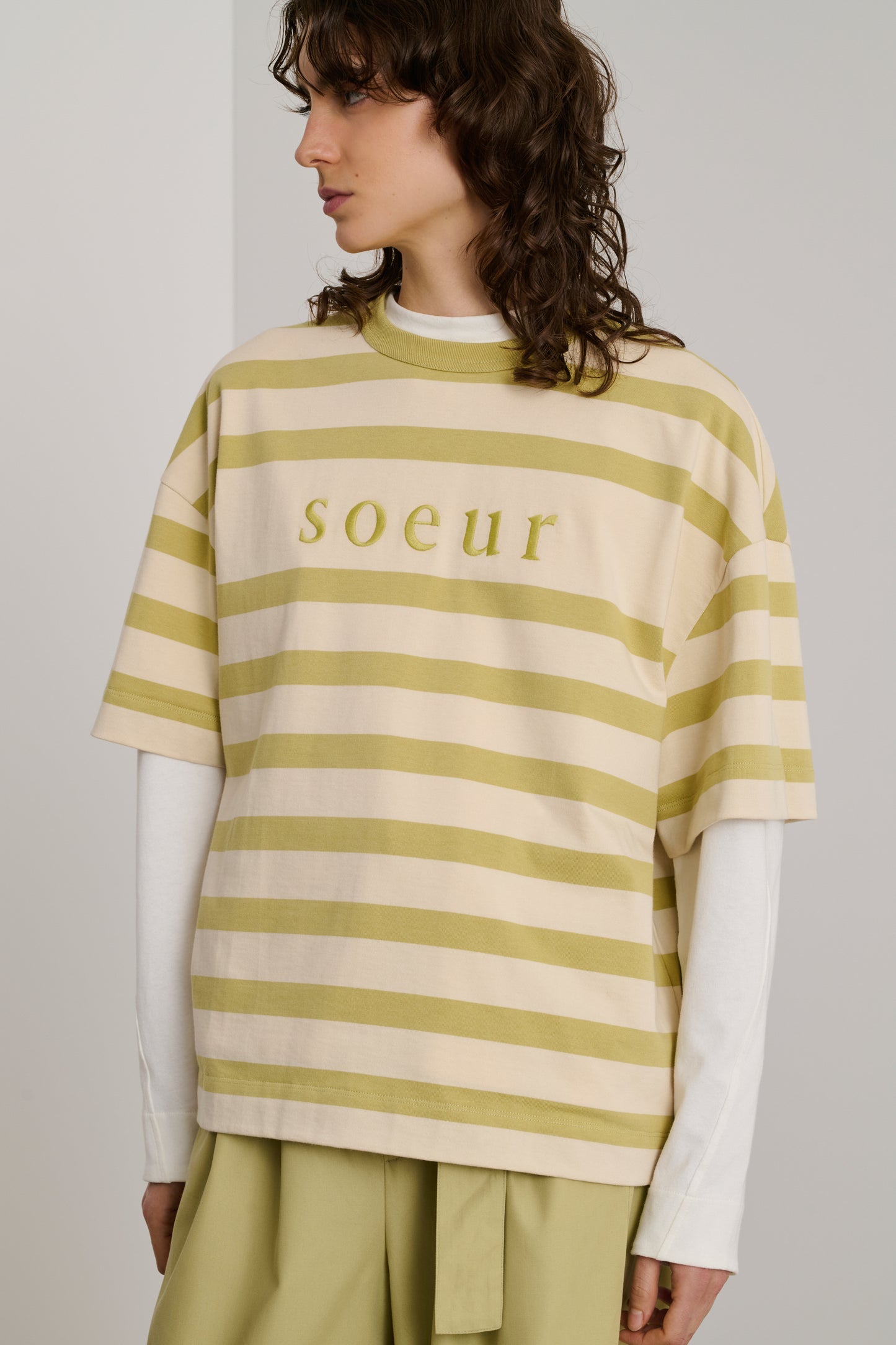 Tee-Shirt Adam - Écru/Sauge - Coton - Femme