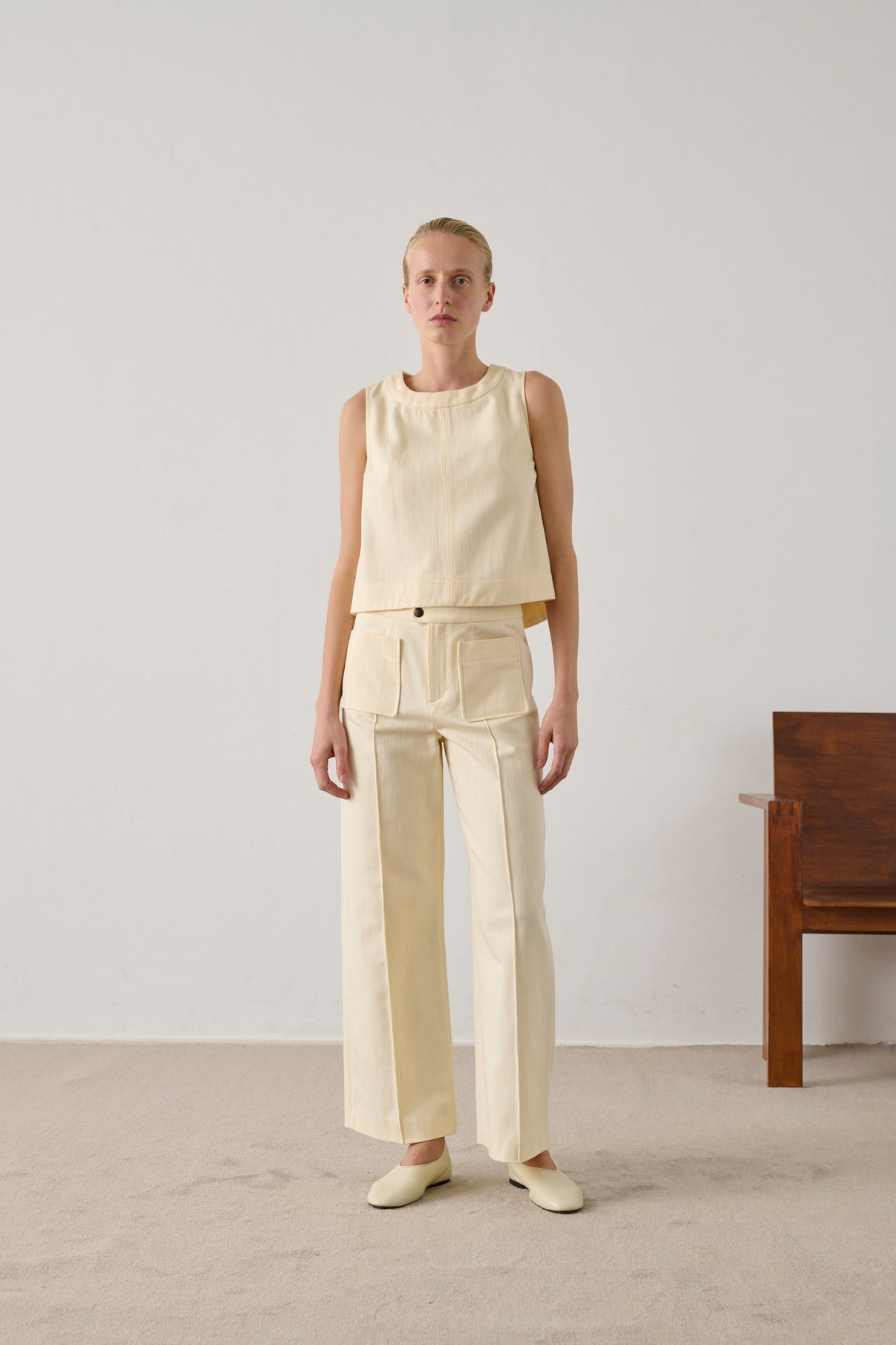 Top Pampa - Ecru - Coton - Femme vue 2