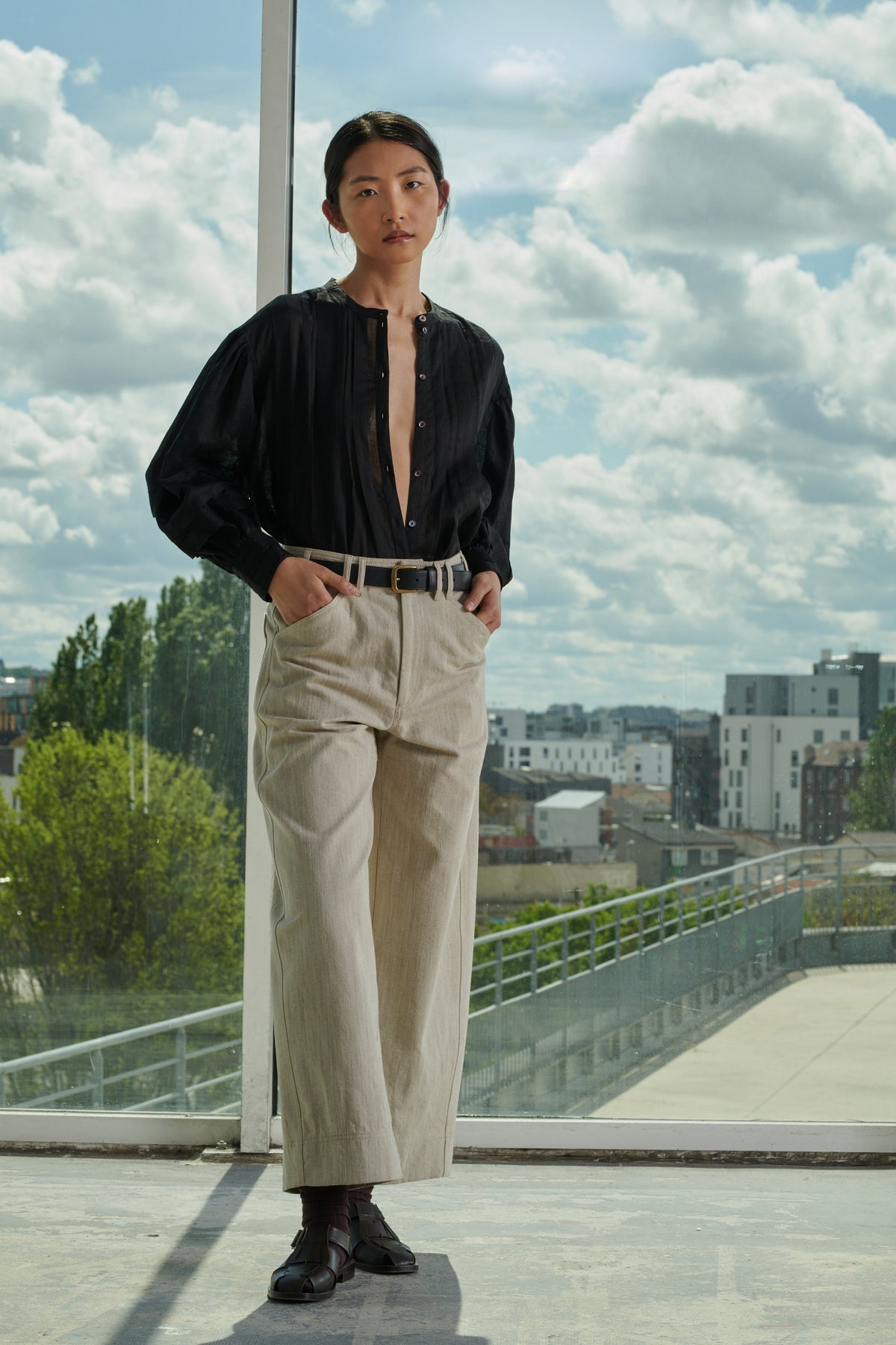 TROUSERS PEPINO BEIGE/ECRU