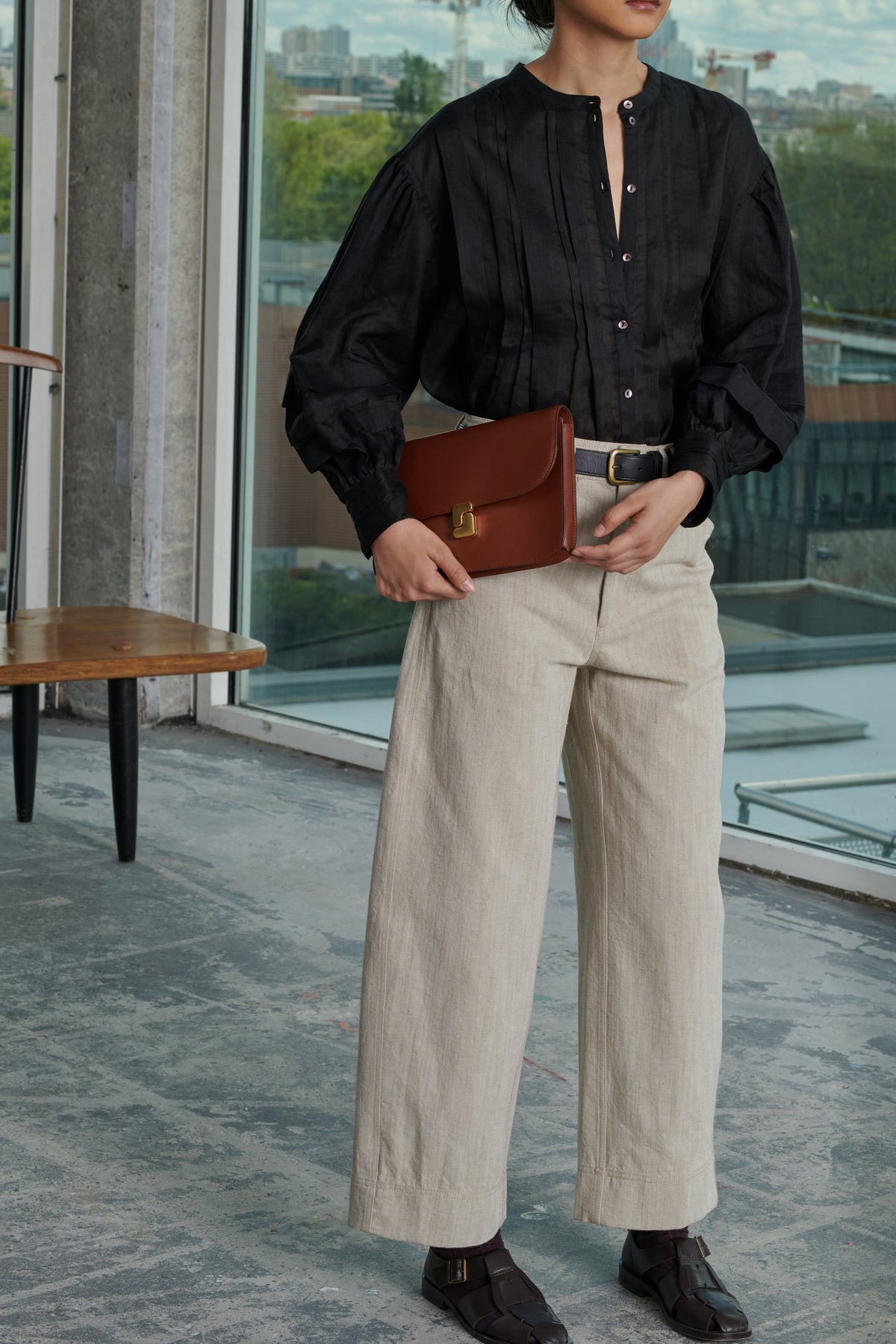 TROUSERS PEPINO BEIGE/ECRU