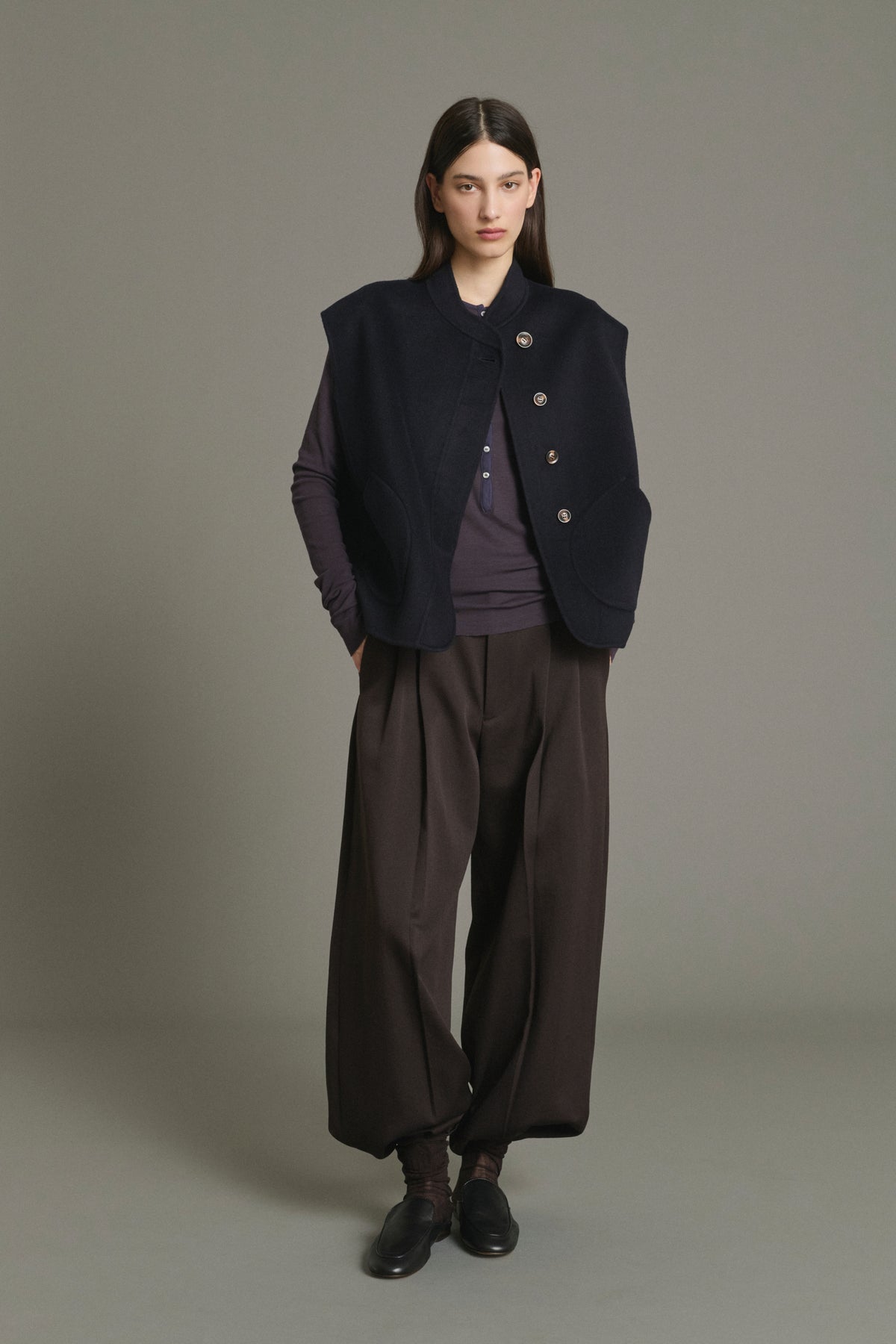 Jacket Adeline - Deep Navy Wool Women - Soeur