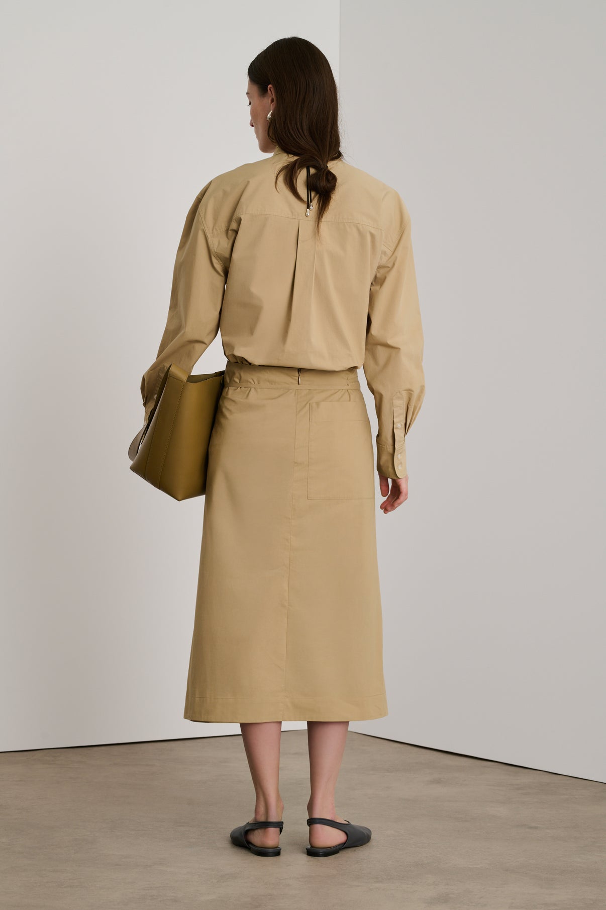 Jupe Dolce - Beige Foncé - Coton - Femme vue 3