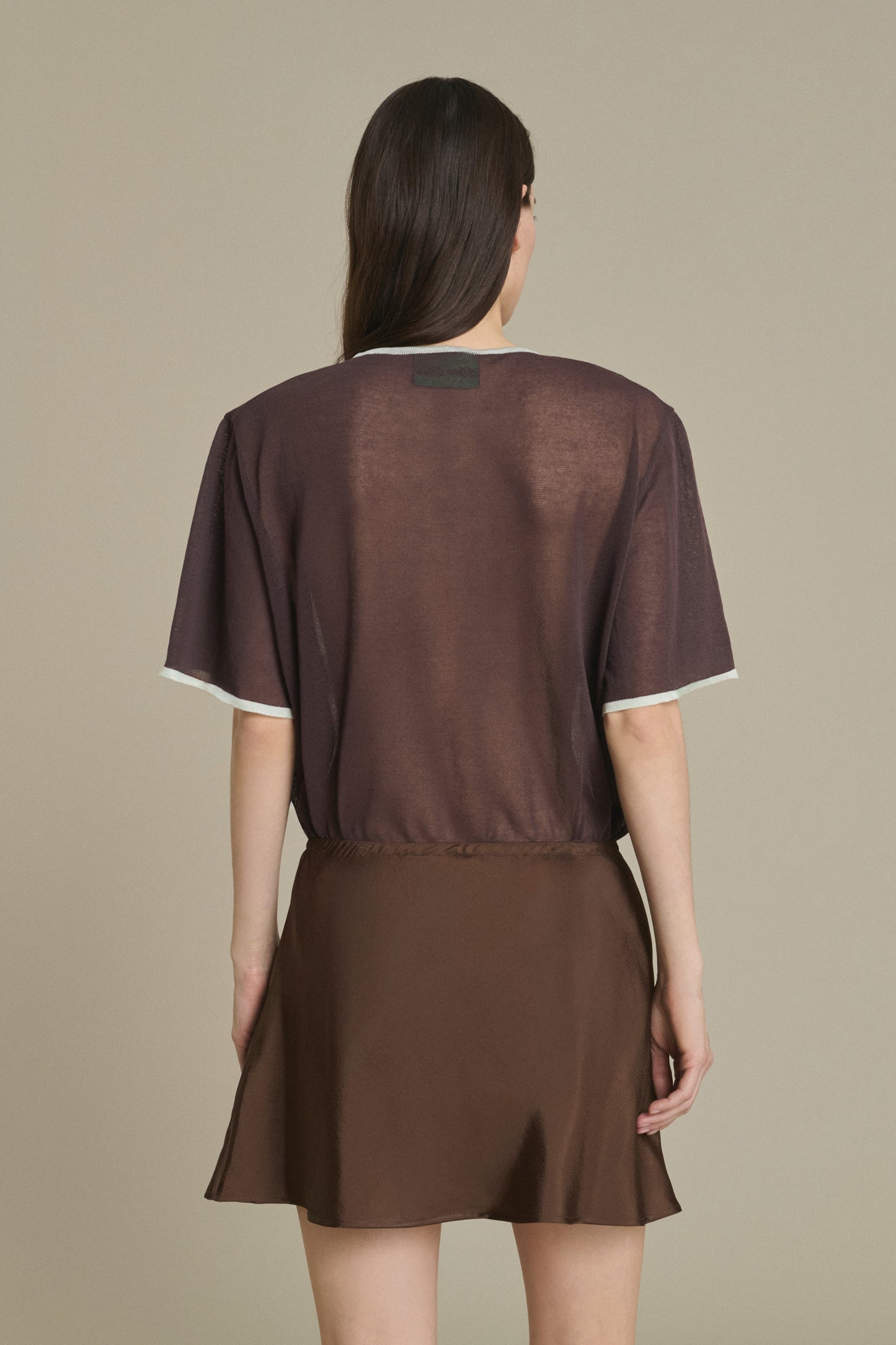 Anna mini mocha knit skirt Soeur & TL180 - Soeur