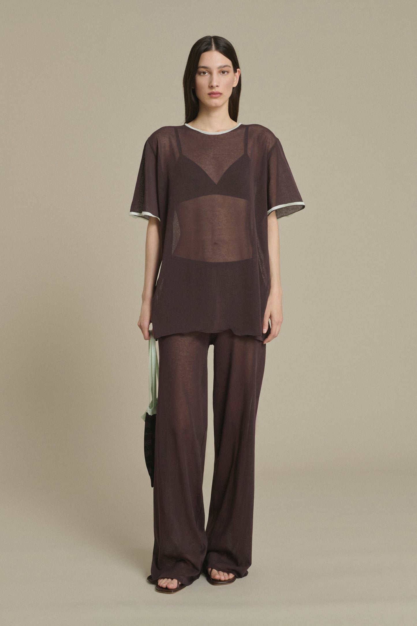 Dua chocolate T-shirt in knit Soeur & TL180 - Soeur