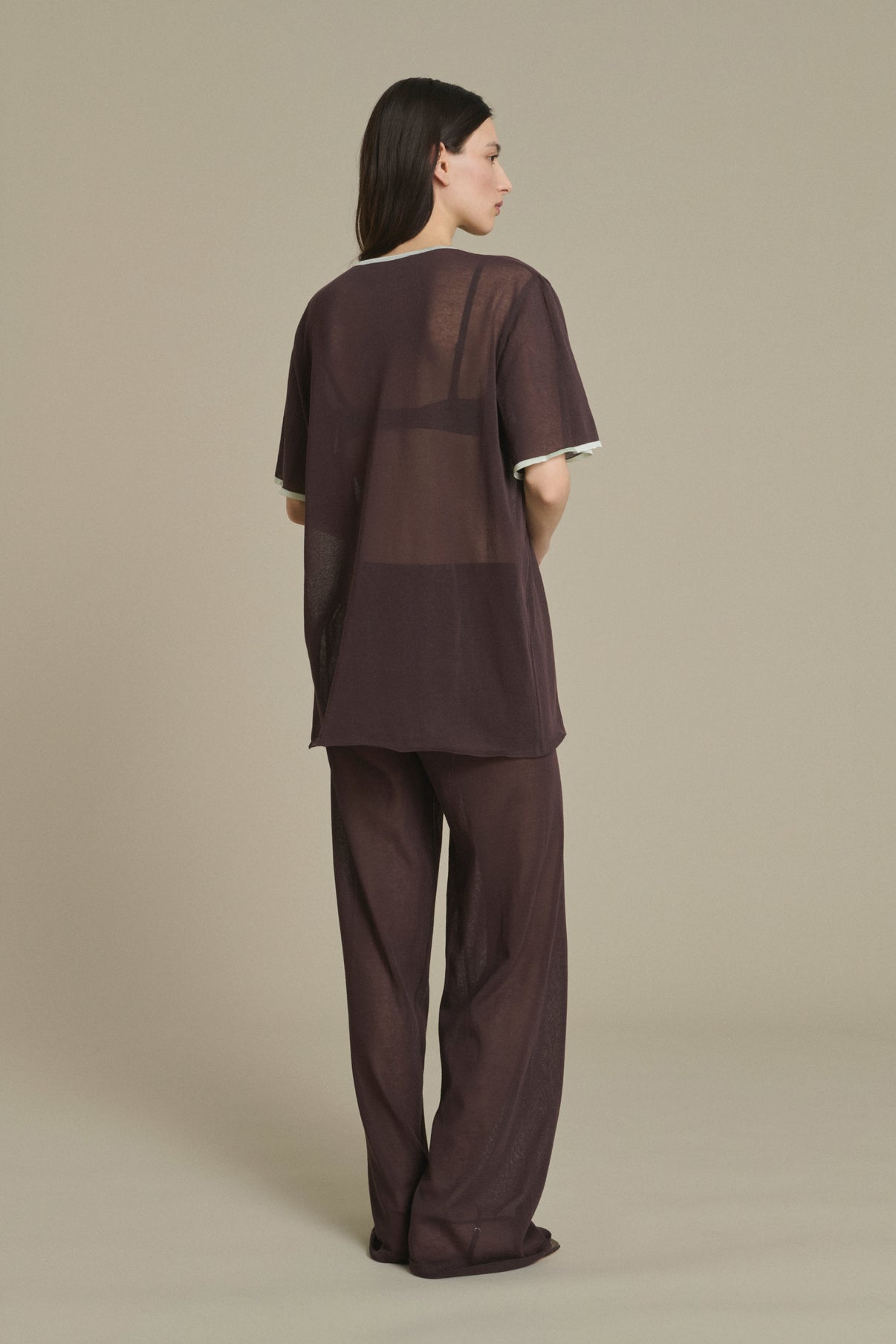 Nico chocolate knit trousers Soeur & TL180 - Soeur vue 2