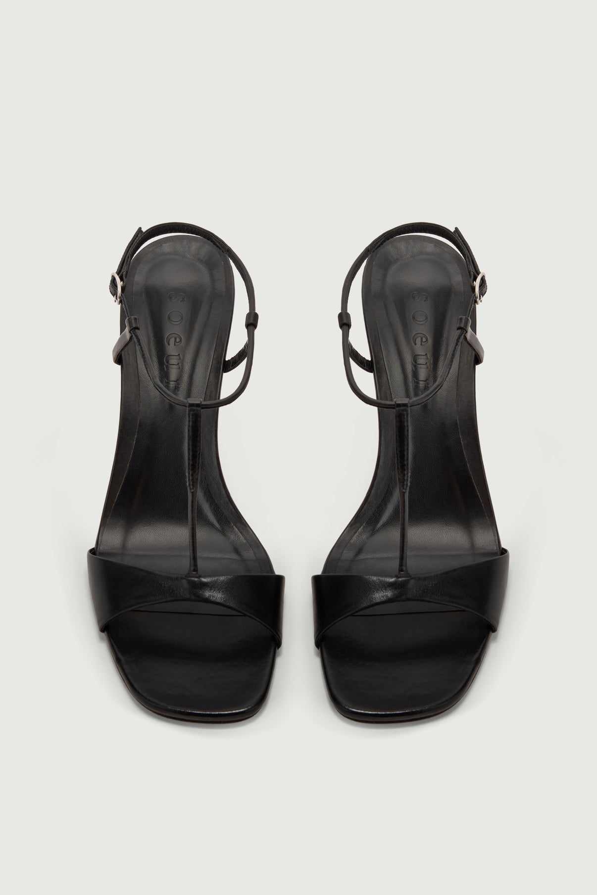 Cecilie sandals - Black Heeled Leather - Soeur vue 5