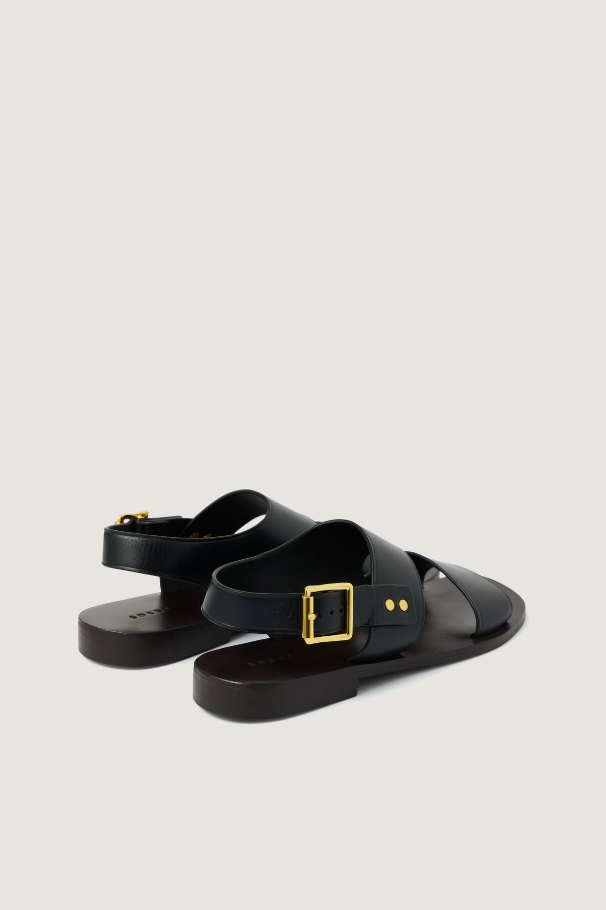 Sandales Azalee - Noir - Cuir - Femme vue 3