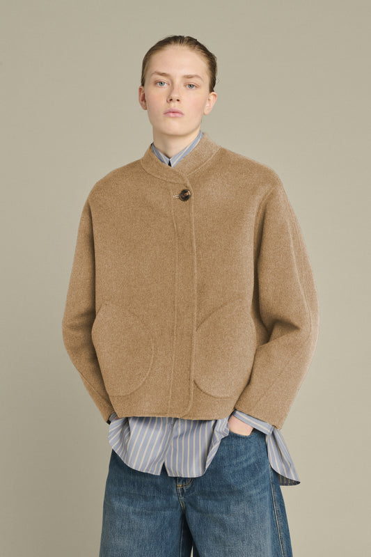 COAT WINDSOR CAMEL MARL