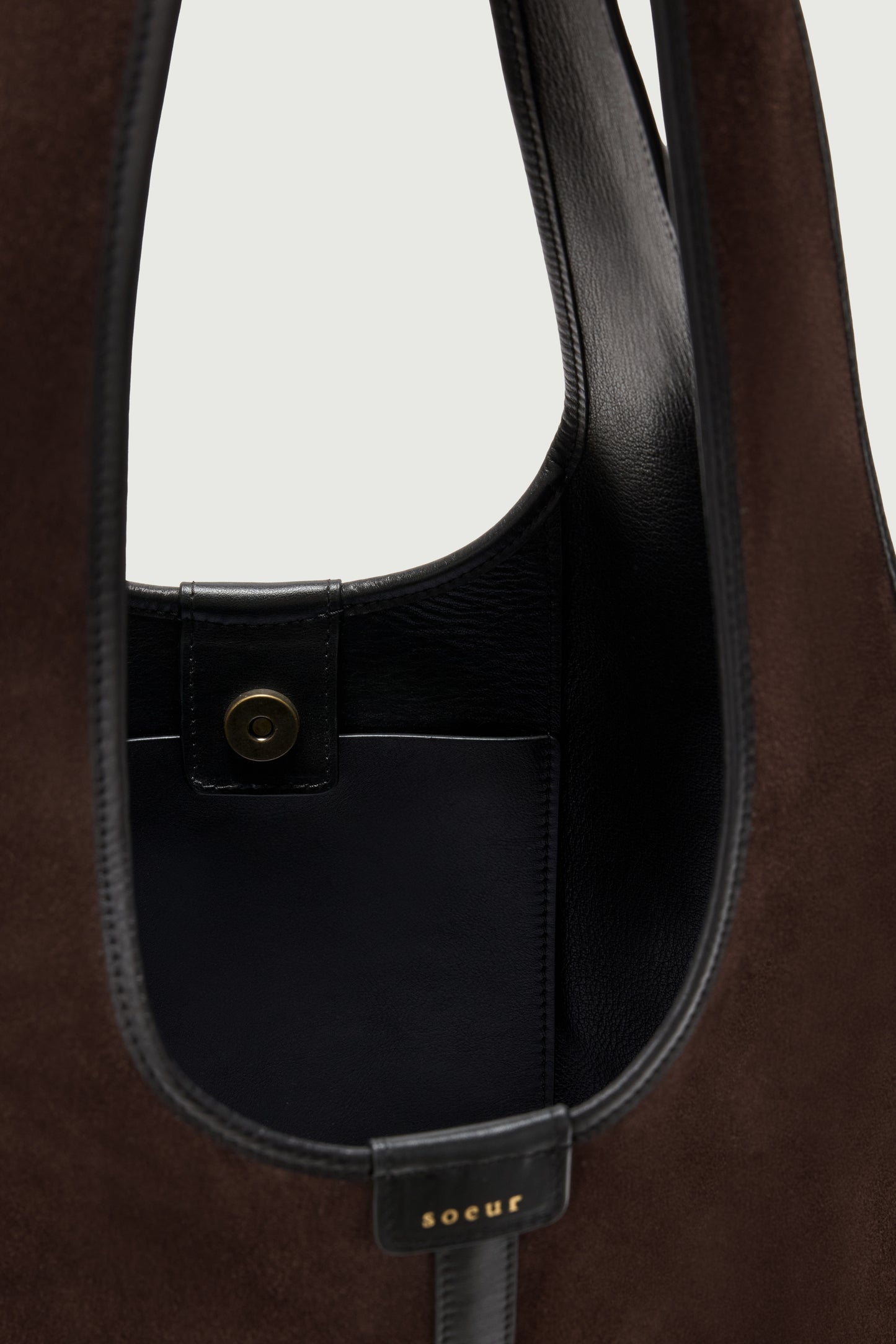 Douce Tote Bag - Dark Brown - Leather - Women