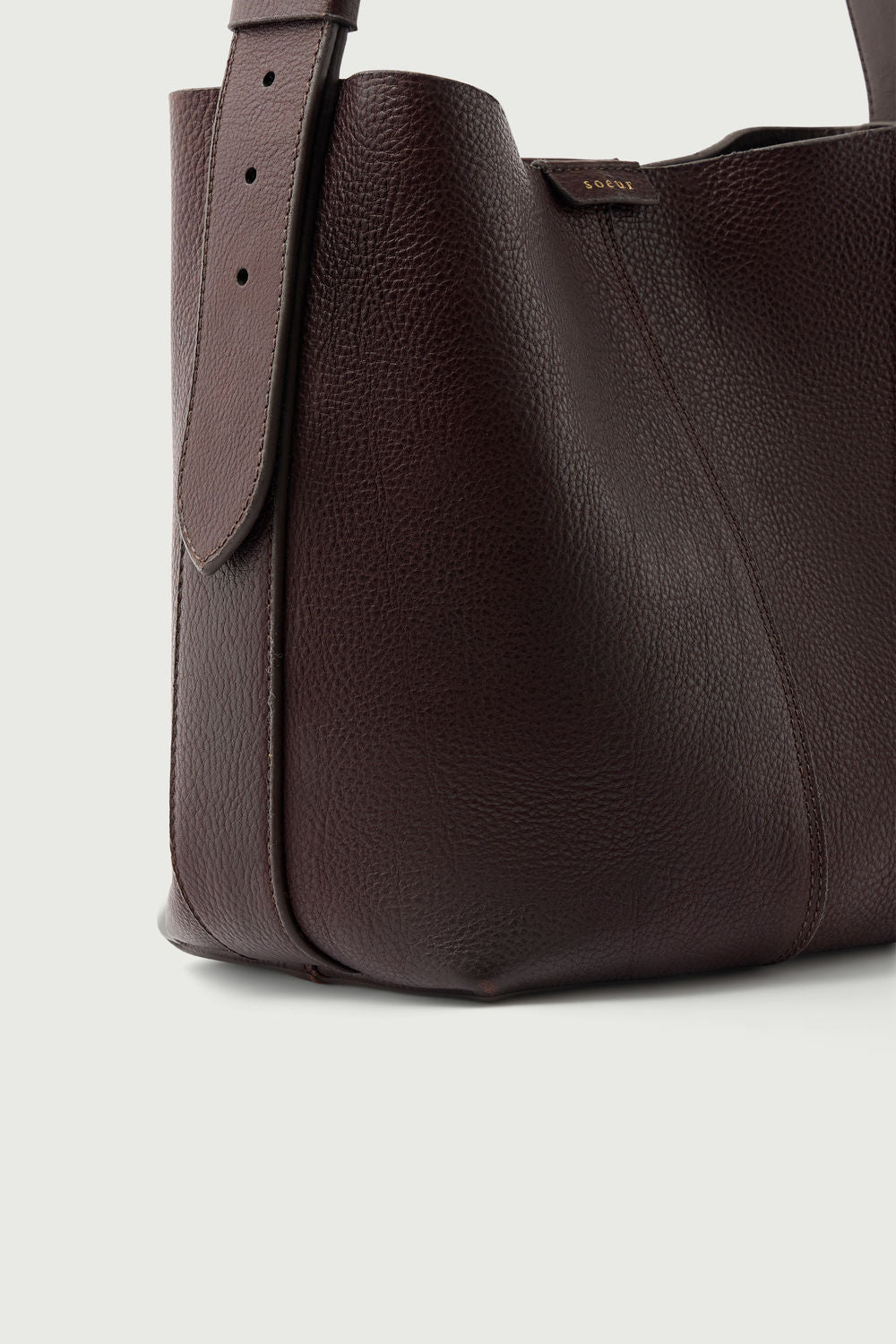 Sac Saudade Mini - Marron Foncé - Cuir - Femme vue 5